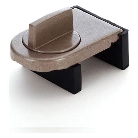 Cerradura de ventana de aleación de aluminio para la fijación de mosquiteras, cerradura de seguridad para puertas correderas salón (marrón claro) (1/5)