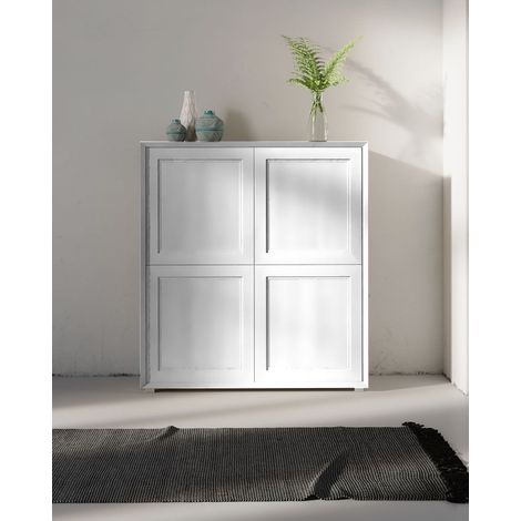 Credenza 4 ante linea Tilt CLASSIC in finitura Bianco opaco (1/3)