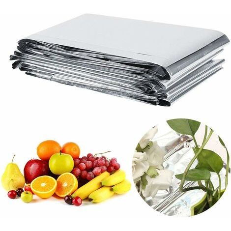 Film réfléchissant végétal tente de culture en argent plantation accessoires pour jardin pour serre 210 x 120 cm (1/5)