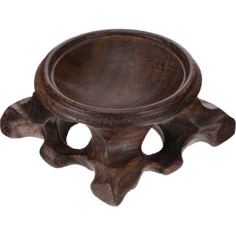3pièces Base Bois Sculptée Pour Boules Et Cristaux Support Élégant Et Pratique Pour Décoration Intérieure Et Événements (1/5)