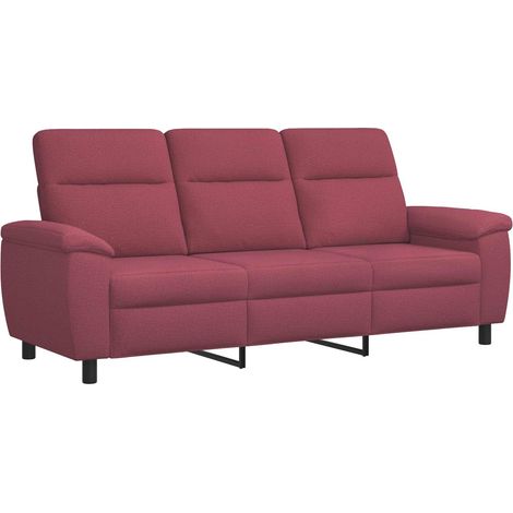 Divano Rosso Vino 214 x 90 x 95 cm Tessuto vidaXL (1/5)