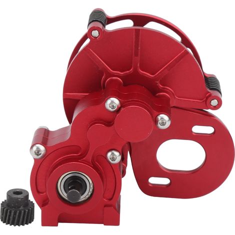 Boîte de vitesses centrale en acier durable pour Axial SCX10 1/10 RC Car Rouge (1/5)