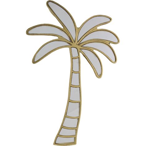 Wandspiegel große Palme aus Kunstharz in Gold 41 cm (1/5)