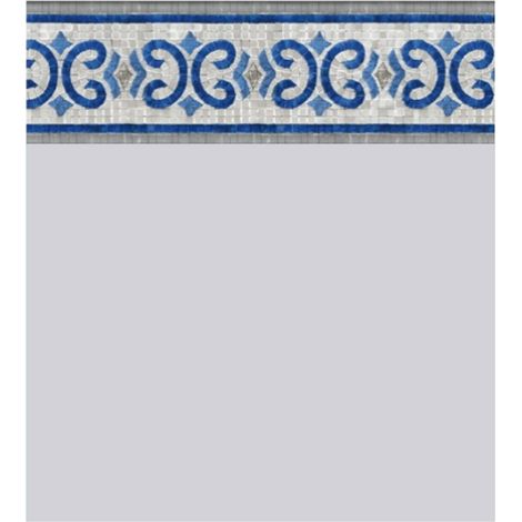 Liner Piscine 75/100 Gris Oxford 5.50x3.70m H1.32m Étanche