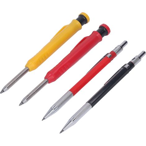 Professioneller Zimmermanns-Druckbleistift mit 40 Ersatzminen, einfache Bedienung, präzises Markieren von Holz, Tiefenmarkierungsset, komplettes Set für Zimmerer- und Tischlerarbeiten. (1/5)