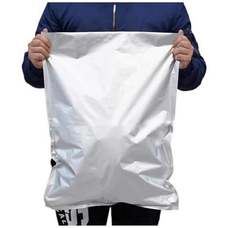 Lot de 10 sacs en aluminium Mylar pour stockage à long terme des aliments, résistants à l'humidité, hermétiques (35 x 50 cm)