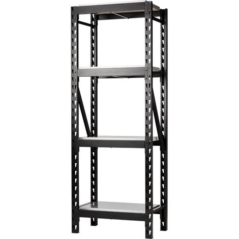 Draper 32486 BUNKER 21 Piece Modular 4 Tier Racking Stainless Steel Shelving, 750mm