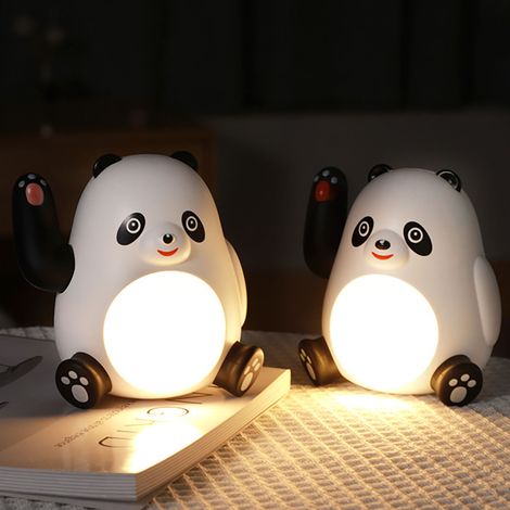 Veilleuse Panda Économie d'énergie Lampe de chevet LED Simple et mignonne, cadeau d'anniversaire pour enfants et bébés (1/5)