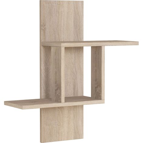 Wandregal aus Holz "Mill" - 64 x 20 x 70 cm - Sonoma Eiche