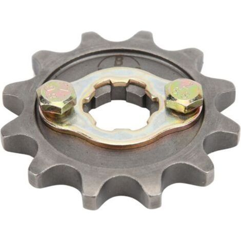 Piñón delantero de cadena 530 con eje de aleación de hierro de 0,8 pulgadas para motocicleta, moto de cross, ATV, kart y quad -Crezuo
