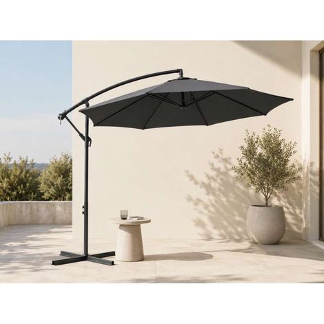 Ombrellone da Giardino a Braccio Laterale 3 m in Alluminio Grigio Antracite - Domo Mea (1/3)