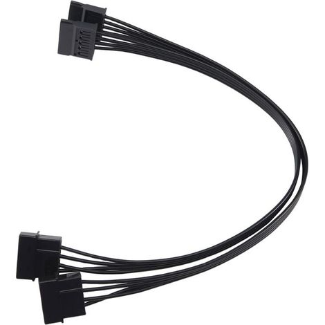 IDE 4-Pin Stecker auf 15-Pin Buchse Stromadapterkabel HDD SSD Verlängerung (1/5)