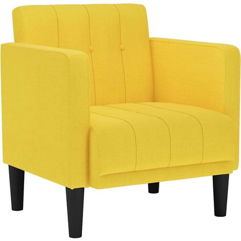 Maison Exclusive - Sessel mit Armlehnen Hellgelb 53 cm Stoff
