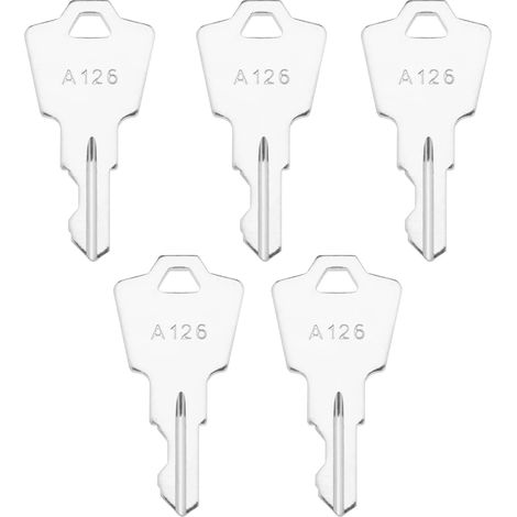 Lot de 5 clés d'allumage en métal de Rechange A126 compatibles avec APEM compatibles avec KAC et clé de démarrage ELEDIS (1/5)