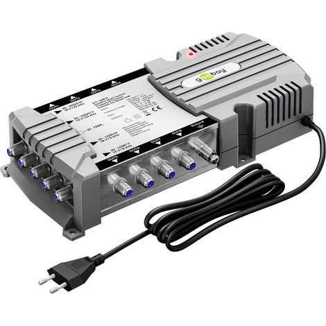 Sat-Multischalter 5 Eingänge/8 Ausgänge, Verteiler für max. 8 Teilnehmer von einem Satelliten.