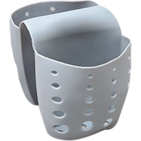 Soporte de silicona para esponja de fregadero, dispensador de jabón flexible con forma de silla de montar y orificio de drenaje, accesorio de cocina sin grifo, para fregadero doble. (1/4)