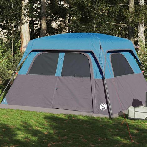vidaXL Tente de cabine familiale 6 personnes bleu imperméable (1/5)