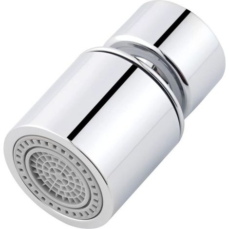 Aérateur de robinet de cuisine 22 mm, économie d'eau, double fonction, rotation à 360 degrés avec 5 adaptateurs (1/4)