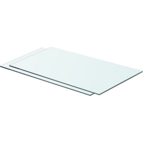 vidaXL Wandregal 2 Stück Transparentes Glas 60 x 30 cm (1/5)
