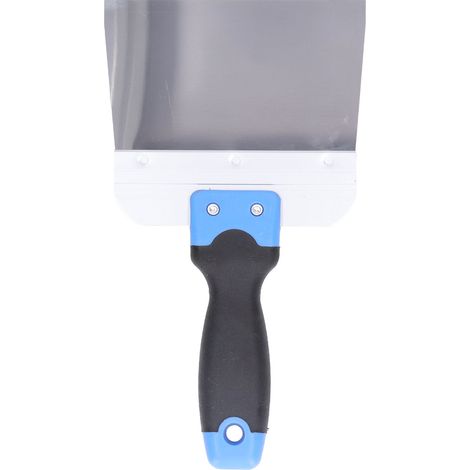Couteau à enduire en acier inoxydable poli miroir, 6in 150mm, pour entretien auto raclage et ruban adhésif, manche antidérapant en caoutchouc souple