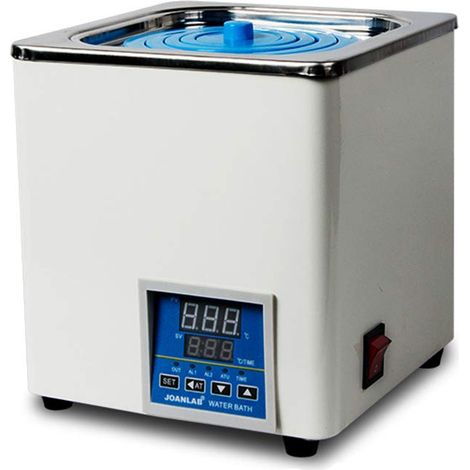 Bain-Marie Laboratoire 3L, 300W - Simple Ouverture, Acier Inoxydable - Thermostat Numérique ±0,1°C - Minuterie 0-99 Min - Affichage LED (1/5)