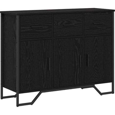 Maison Exclusive - Credenza con cassetto Rovere Nero 97 x 32,5 x 74,5 cm