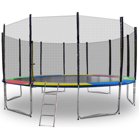 Gartentrampolin Trampolin 460cm Modell 2019 Randabdeckung Bunt