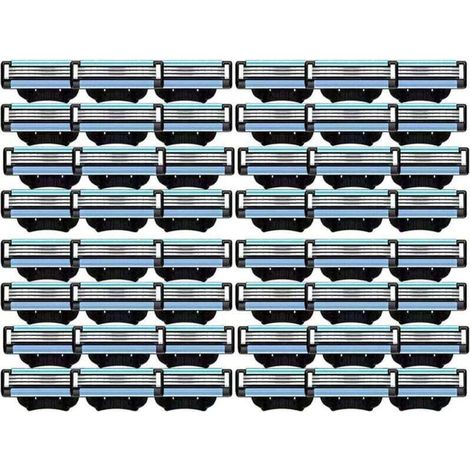 Recharges de Lames de Rasoir 48 Pièces Compatibles Mach 3 Manuelles (1/4)