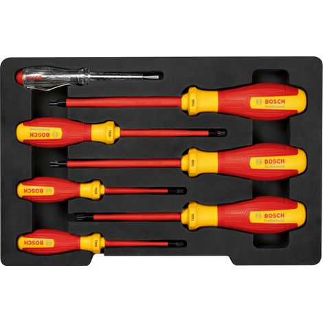 Bosch PRO Combo Kit VDE Screwdriver Set TX 7pc 1600A02NF8 (1/3)