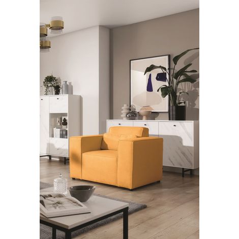 Sessel Designersessel WALDO in Stoff Brooklyn Mostaza (1/5)