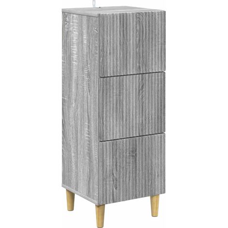 Schubladenschrank Graues Sonoma 33 x 34,5 x 90 cm Holzwerkstoff vidaXL
