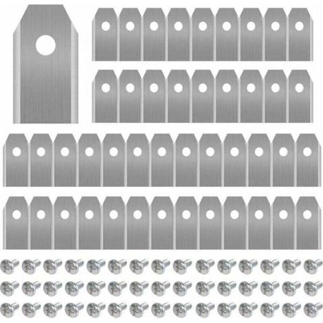 45 Titanmesser für alle Husqvarn/Automower/Yardforce/Gardena Mähroboter (3g-0,75 mm) mit 45 Schrauben, Ersatzmesser für die Modelle 105, 310, 315, 320, 420, 430x, r40i-Crezuo