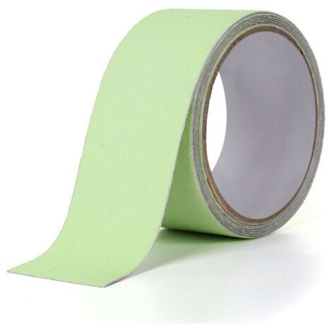 Ruban antidérapant en PVC phosphorescent de 5 m x 5 cm pour escaliers, marches, sols, décoration de sécurité (1/4)