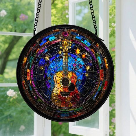 Capteur de soleil en vitrail - décoration spirituelle 15cm (1/4)