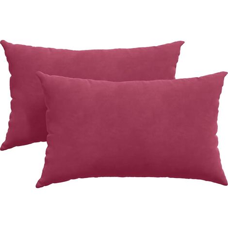 Maison Exclusive - Coussins de canapé 2 pcs Rouge bordeaux 50 x 30 cm