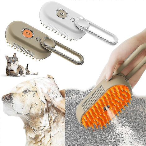 Brosse vapeur électrique autonettoyante pour chat, brosse vapeur 3 en 1 pour chat et chien, pour le toilettage, le massage, le soin et l'épilation (1/5)