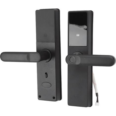 Serrure de porte intelligente 6V, en alliage de zinc noir, compatible avec l'application Tuya, le Wi-Fi et les serrures à combinaison par mot de passe et empreinte digitale pour la maison (1/5)