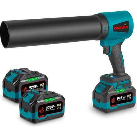 Soplador de hojas inalámbrico de 180 m/s, motor turboalimentado, soplador con batería para industria, jardines, con dos baterías 928vf de larga duración