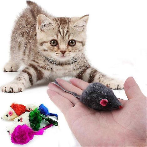 10 jouets en forme de souris, doux et synthétiques, pour chats (1/5)