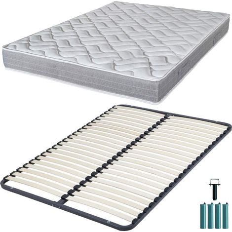 Matelas et sommier 160x200 Mousse - Maryland - Soutien ferme - Sommier démonté (1/5)