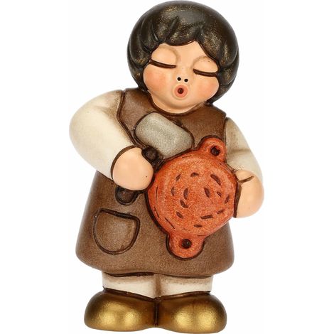 THUN - Venditore di Pentole in Ceramica Decorata a Mano, Colore Bianco, Linea Presepe Classico, Decorazioni Natale Casa, 4.7x3.6x8 cm (1/4)