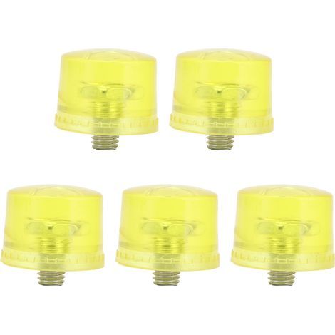 Tête de marteau de remplacement en caoutchouc M8x1, 5 pièces, souple, Transparent, jaune, pointe de frappe, ensemble d'accessoires, kit Φ 35mm (1/5)