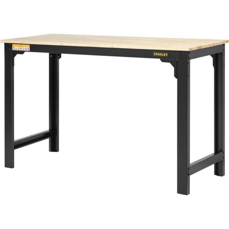 Stanley – Établi modulable 150 x 60 cm – Charge maximale 500 kg – Plan de travail en caoutchouc durable – Montage rapide en quelques minutes (1/2)