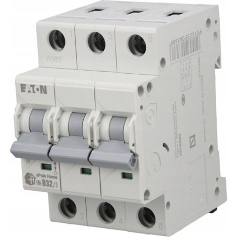 INTERRUPTOR AUTOMÁTICO DE SOBRECORRIENTE EATON B 32A 3 POLOS HN-B32/3 194884