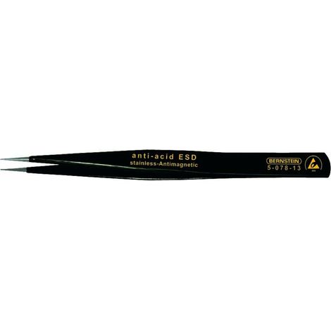 BERNSTEIN Tools for Electronics 5-078-13 Pince brucelle CMS PSF SA-ESD burin 130 mm (1/2)