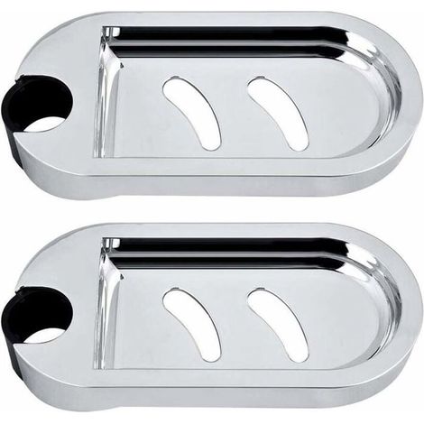 2x Porte-savon pour barre de douche murale plateau rglable diamtre 25 mm Label