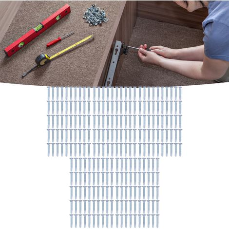 250 vis autoperceuses M4.225 en acier au carbone zingué blanc, vis autoperceuses à tête fraisée Phillips (1/5)