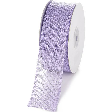 Nastri in tessuto lilla effetto garza, 38mm x 10m