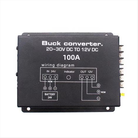 Convertisseur Électrique de Puissance Voiture 100A DC 24V à 12V avec Contrôle Température pour le Bus Camion Club Voiturette Golf (1/5)