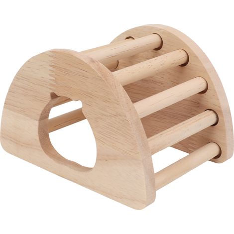 Maison en arc de bois pour Hamster, cabane creuse pour gerbilles, chinchillas, cochons d'Inde, ours dorés (1/5)